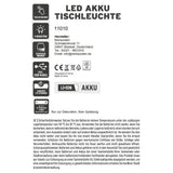 Lampe LED ohne Kabel Touch Tischleuchte Tischlampe Leuchte kabellos dimmbar - Lampe