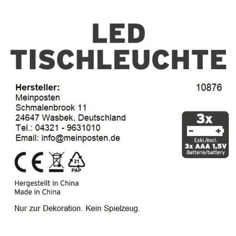 Lampe Leuchte kleine Tischleuchte LED Camping dimmbar tragbar batteriebetrieben - Campinglampe