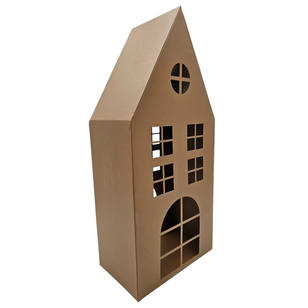 Laternenhaus Windlicht Kerzenhalter Rostoptik Haus Metall Deko Laterne 40 cm - Windlicht Laternenhäuser