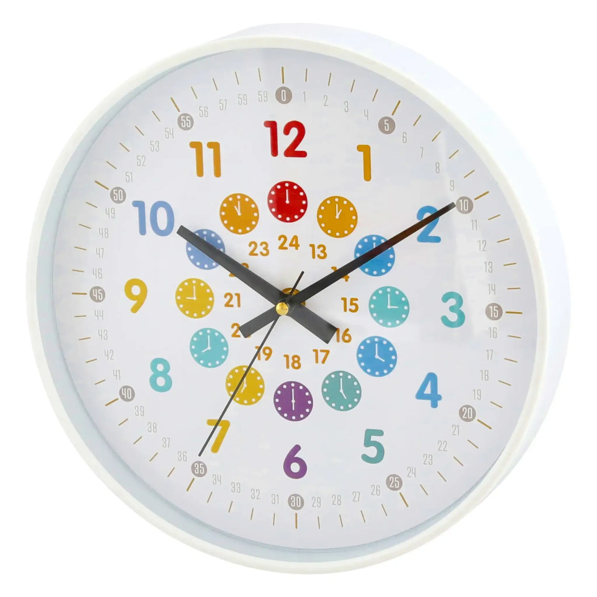 Lernuhr Kinderuhr Wanduhr bunt analoge Montessori Wanduhr Kinderzimmer Mädchen Jungen - Uhr