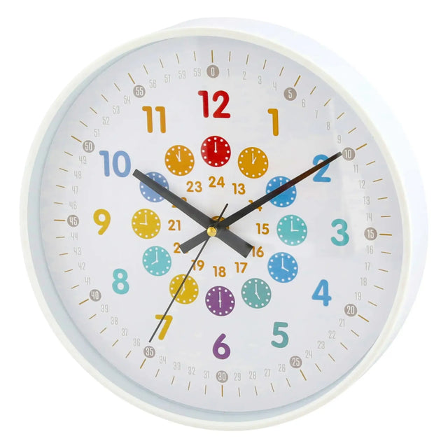 Lernuhr Kinderuhr Wanduhr bunt analoge Montessori Wanduhr Kinderzimmer Mädchen Jungen - Uhr