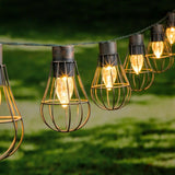 Lichterkette Solarlichterkette Solar Gartenbeleuchtung Balkon Deko LED warmweiß - Solarlichterkette