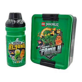 Lunch Set Lego grün Trinkflasche 390 ml Brotdose Facheinteiler Kinderbrotdose NINJAGO - Brotdose