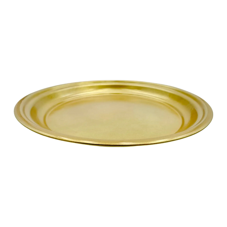 Metallteller Dekoteller rund Gold 30 cm Kerzenteller Kerzentablett Adventsteller Weihnachten - Dekoteller