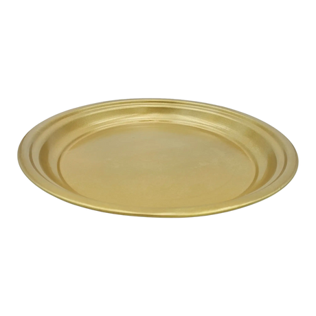 Metallteller Dekoteller rund Gold 30 cm Kerzenteller Kerzentablett Adventsteller Weihnachten - Dekoteller