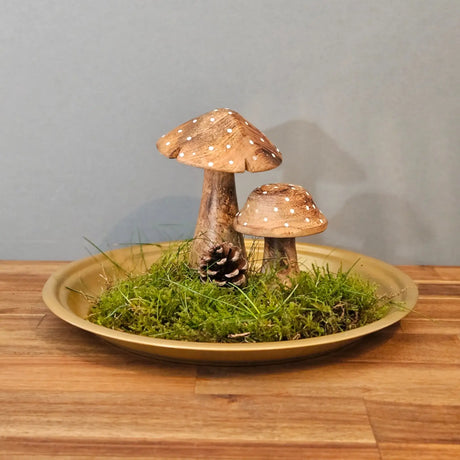 Metallteller Dekoteller rund Gold 30 cm Kerzenteller Kerzentablett Adventsteller Weihnachten - Dekoteller