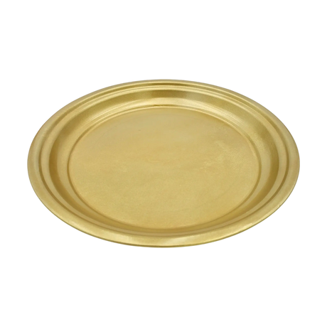 Metallteller Dekoteller rund Gold 30 cm Kerzenteller Kerzentablett Adventsteller Weihnachten - Dekoteller