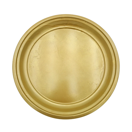 Metallteller Dekoteller rund Gold 36 cm Kerzenteller Kerzentablett Adventsteller B-Ware - Dekoteller