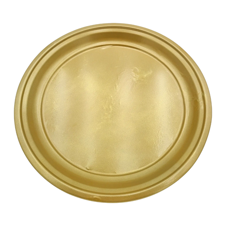 Metallteller Dekoteller rund Gold 36 cm Kerzenteller Kerzentablett Adventsteller B-Ware - Dekoteller