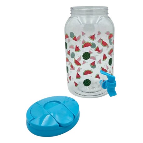 Saftspender Getränkespender mit Zapfhahn 3,75 Liter Kunststoff Wasserspender Melone - Getränkespender