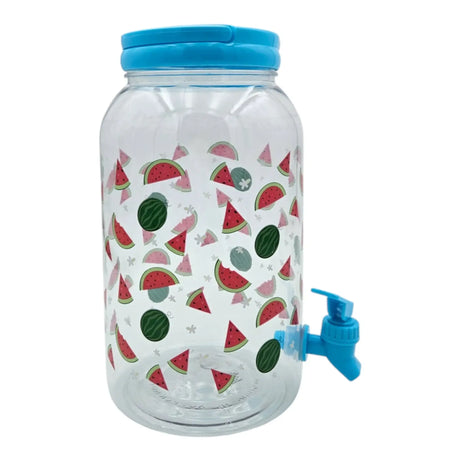 Saftspender Getränkespender mit Zapfhahn 3,75 Liter Kunststoff Wasserspender Melone - Getränkespender