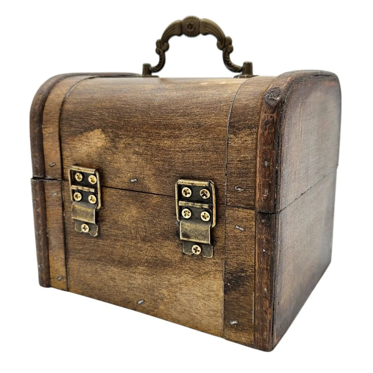 Schatzkiste Holzkiste mit Deckel Kiste weiß braun kleine Schatztruhe 3er Set - Holzkiste mit Deckel