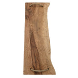 Serviertablett Holz Servierbrett Anrichteplatte Platte Tablett braun 50 cm Lang - Serviertablett