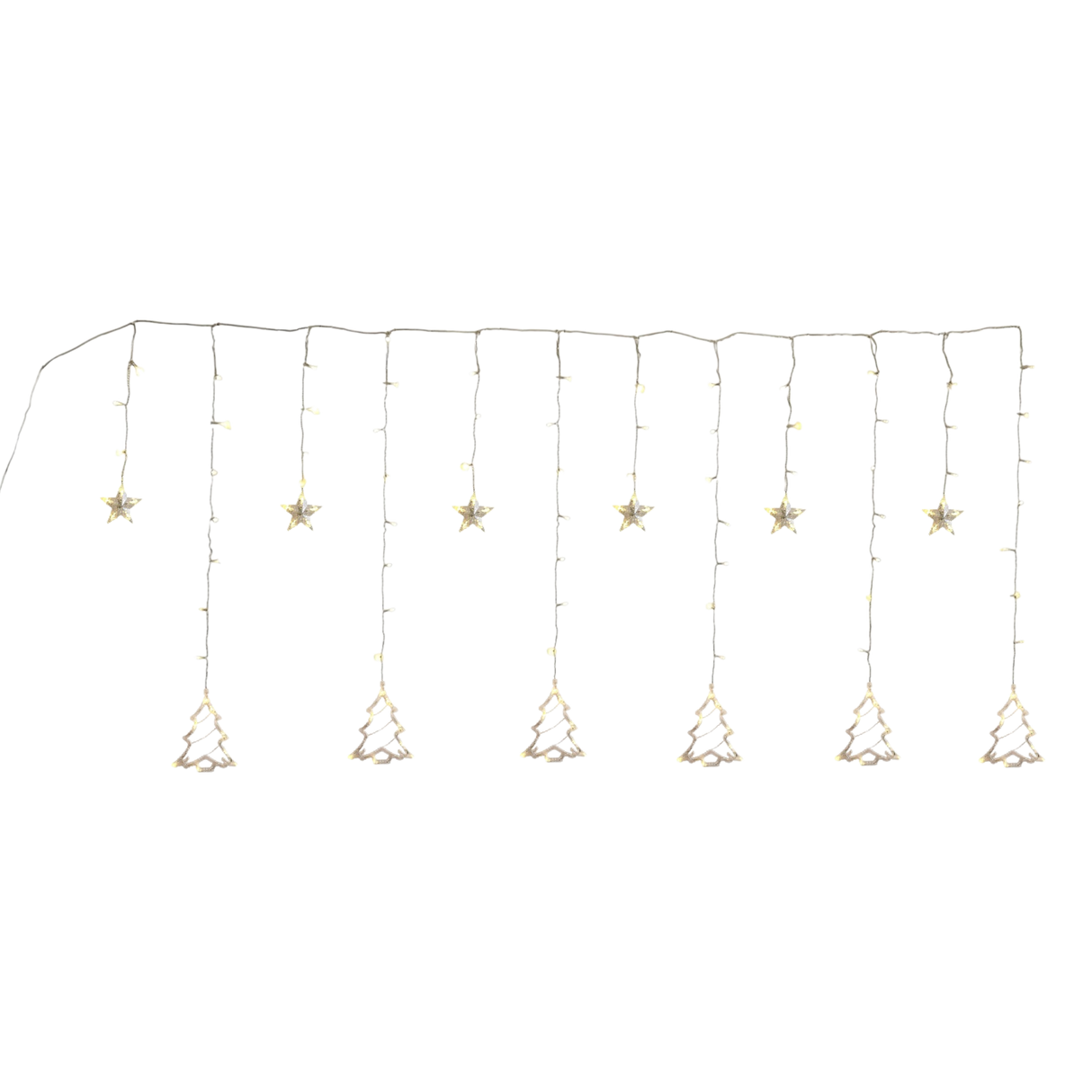 Lichterkette Weihnachtsdeko Tannenbaum Stern 138 LED Innen Außen Sternenvorhang