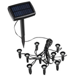 Solarlampen Solarleuchten Gartenbeleuchtung Pflanzenstrahler Balkon Kübel Garten 10x LED - Pflanzenstrahler