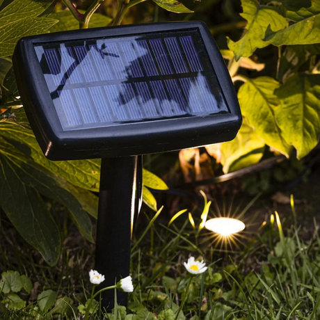 Solarlampen Solarleuchten Gartenbeleuchtung Pflanzenstrahler Balkon Kübel Garten 10x LED - Pflanzenstrahler
