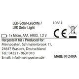 Solarleuchte MALI Solarlampe warmweiß Garten Balkon Laterne - Solarleuchte