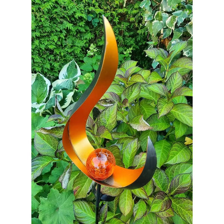 Solarleuchte SKY Solar Solarlampe schwarz Metall Höhe 90 cm Welle - Solarleuchte