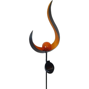 Solarleuchte SKY Solar Solarlampe schwarz Metall Höhe 90 cm Welle - Solarleuchte