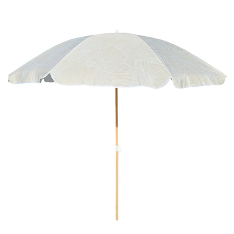 Sonnenschirm Strandschirm Balkonschirm grün creme braun 160 cm UV Schutz 30+ - Sonnenschirm