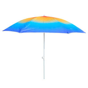 Sonnenschirm Strandschirm Balkonschirm UV Schutz 50+ blau gelb 155 cm bunt - Sonnenschirm