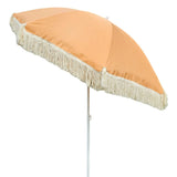 Sonnenschirm Strandschirm Schirm UV Schutz mit Fransen Tasche knickbar Ø 150 cm - Sonnenschirm