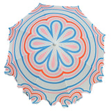 Sonnenschirm Strandschirm UV 30+ Balkonschirm grün blau Kreise Streifen - Sonnenschirm