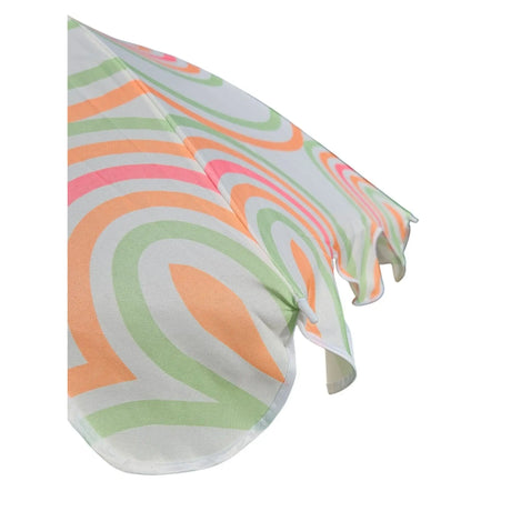 Sonnenschirm Strandschirm UV 30+ Balkonschirm grün blau Kreise Streifen - Sonnenschirm