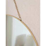 Spiegel rund Wandspiegel Schminkspiegel runder Dekospiegel Metall GOLD Ø 30 cm - Wandspiegel