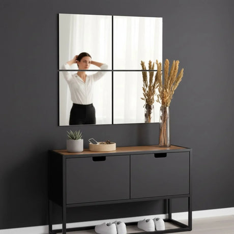 Spiegel Wandspiegel Sechseckig 6er Set Spiegelfliesen SELBSTKLEBEND 30x30 cm - Wandspiegel