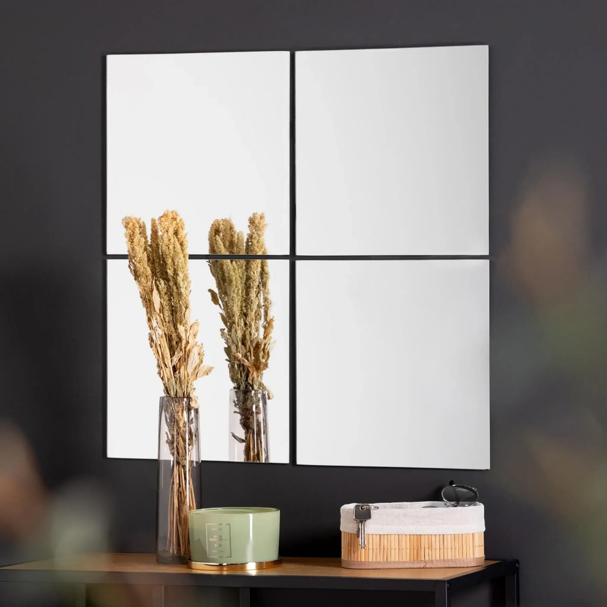 Spiegel Wandspiegel Sechseckig 6er Set Spiegelfliesen SELBSTKLEBEND 30x30 cm - Wandspiegel