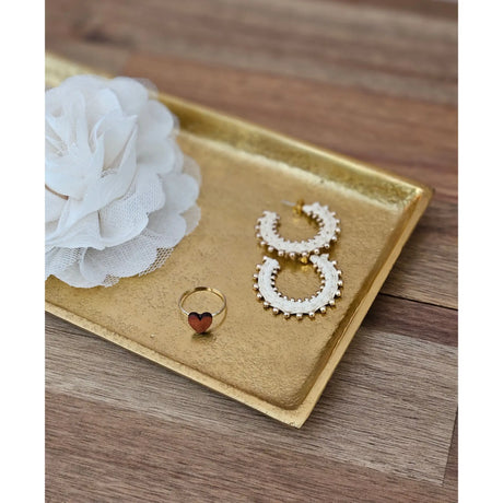 Tablett Deko Metall 44x13 cm gold Kerzentablett Dekotablett Dekoschale rechteckig - Dekotablett
