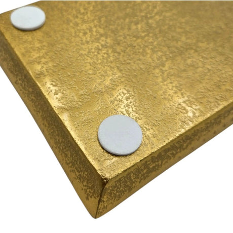 Tablett Deko Metall 44x13 cm gold Kerzentablett Dekotablett Dekoschale rechteckig - Dekotablett