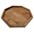 Tablett Dekotablett Achteckig Akazie 25 cm Holztablett Modern Kerzentablett - Dekotablett