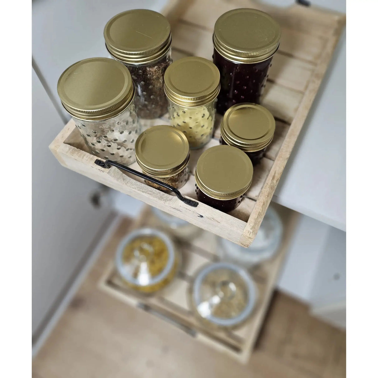 Tablett Dekotablett Holz Mango braun Deko Tischdeko Kerzentablett Holztablett Groß: 57 x 39 cm - Holztablett