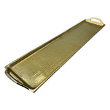 Tablett Gold XXL Dekotablett 60 cm Griffen Kerzentablett Serviertablett langes Tablett Metall - Dekotablett