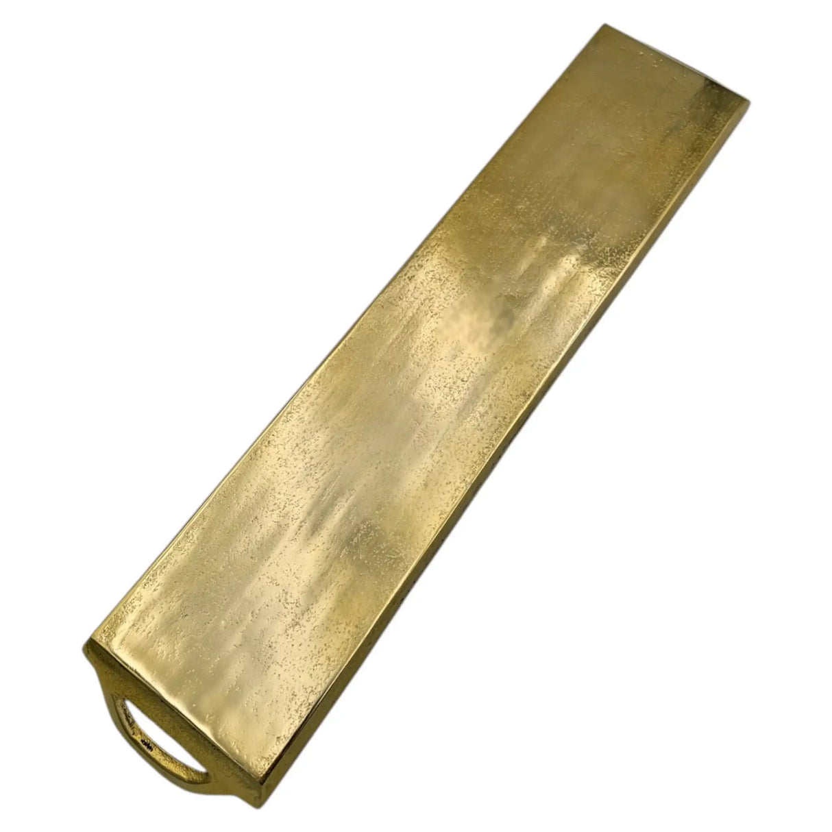 Tablett Gold XXL Dekotablett 60 cm Griffen Kerzentablett Serviertablett langes Tablett Metall - Dekotablett