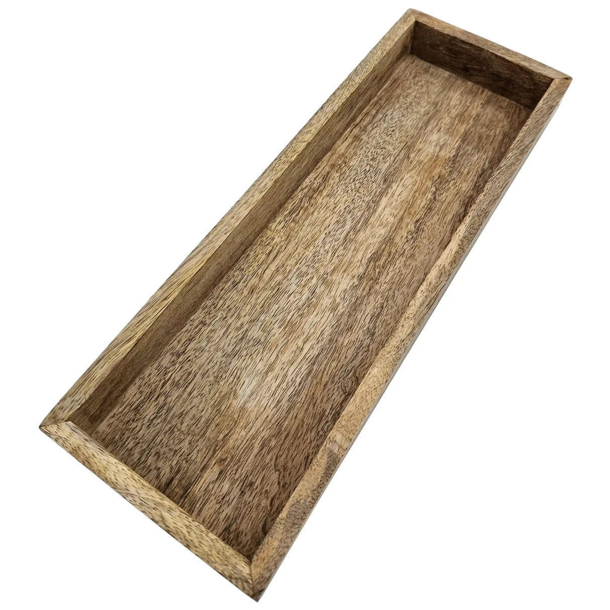 Tablett Mangoholz Dekotablett Holztablett Holz Tischdeko Serviertablett 34x12 cm - Dekotablett