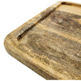 Tablett Mangoholz Holztablett Mango Holz Teller Deko braun hellbraun 24x24 cm - Holztablett