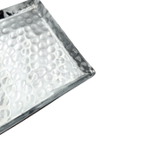 Dekotablett Hammerschlag BWare silber
