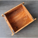 Tablett Ziegelform Kiste Holzkasten recyceltes Holz Landhaus Kasten 31x25 cm - Landhaus Tablett