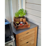 Tablett Ziegelform Kiste Holzkasten recyceltes Holz Landhaus Kasten 31x25 cm - Landhaus Tablett