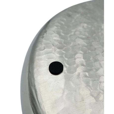 Teller silber Metallteller Deko Schale Hammerschlag Kerzenteller rund 37 cm - Dekoteller