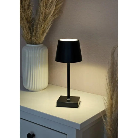 Tischleuchte Touch dimmbar LED Lampe schwarz kabellos Höhe 26 cm - Leuchte Touch
