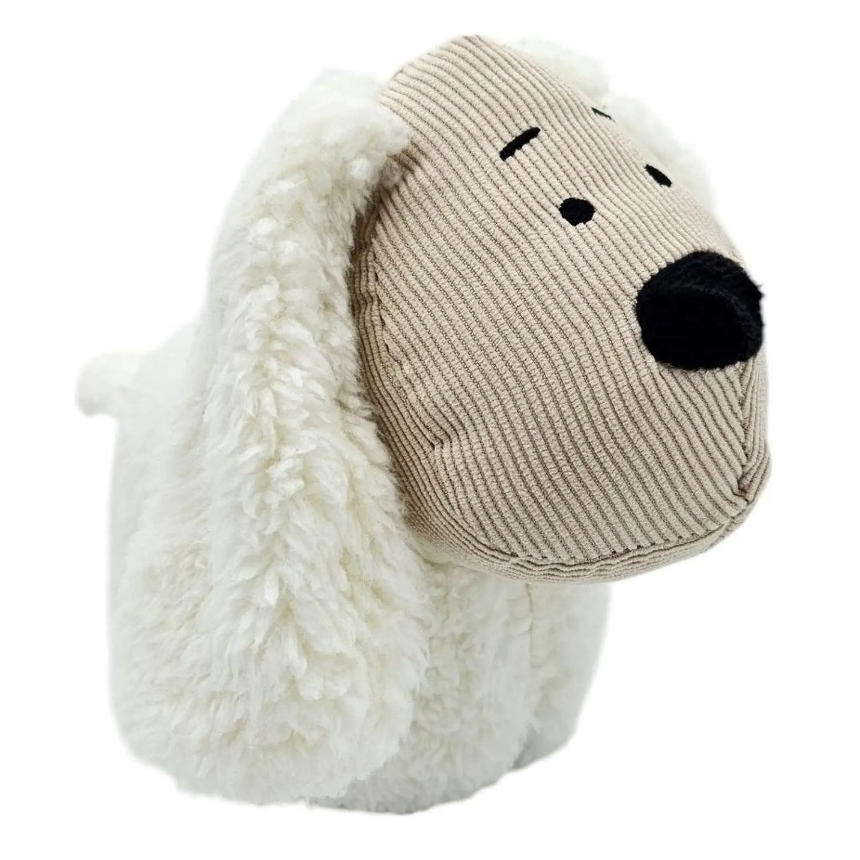 Türstopper Türsack Schaf Kuh Hund Türpuffer für Boden Stoff und Sand weiß beige - Hund - Türstopper