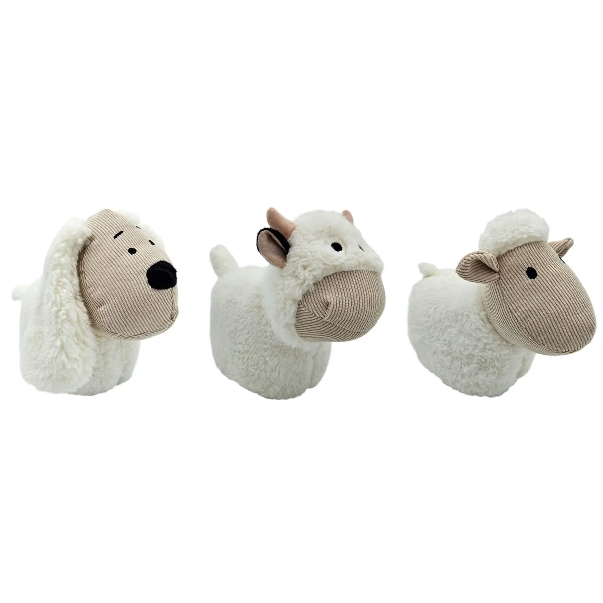 Türstopper Türsack Schaf Kuh Hund Türpuffer für Boden Stoff und Sand weiß beige - Türstopper