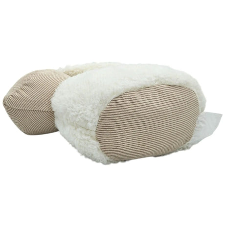 Türstopper Türsack Schaf Kuh Hund Türpuffer für Boden Stoff und Sand weiß beige - Türstopper