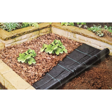 Unkrautvlies Anti-Unkraut Tuch Gartenvlies reißfest wasserdurchlässig 100x1000cm - Anti-Unkraut Tuch