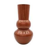 Vase Blumenvase XXL Dekovase Metallvase Beige Braun 38x25 Retro Blumengefäß - Vase