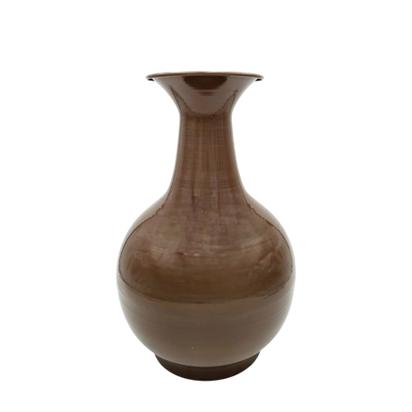 Vase Blumenvase XXL Dekovase Metallvase Beige Braun 38x25 Retro Blumengefäß - Braun - Vase